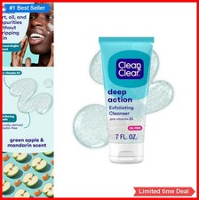 Facial Cleanser Exfoliating Scrub 7 Fl Oz Oil Free Vegan Deep Action Pore