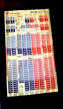 Vintage Northwest Orient Airlines DC-10 Pull Tab Seat Assignment Chart