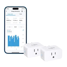 TP-Link 𝗧𝗮𝗽𝗼 Smart Plug Wi-Fi Mini, Energy Monitoring, Compatible with Al...