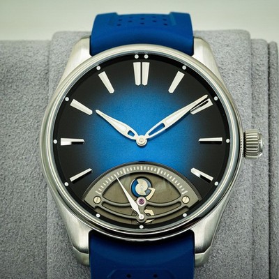 H. Moser & Cie Pioneer Retrograde Seconds Midnight Blue 3250-1200 Box Papers New
