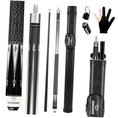 HomeSeason Pool Cue Stick 58'' Billiard Cue Sticks Nylon Thread 19oz with bag