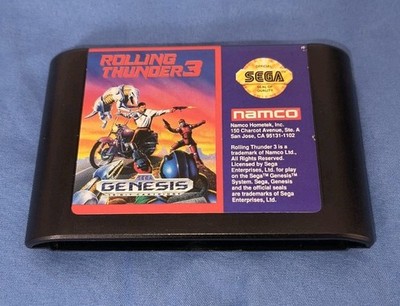 Rolling Thunder 3 SEGA Genesis US Cartridge Only Authentic Namco Game Mega Drive