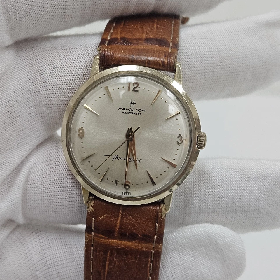 Obra Maestra Hamilton De Colección Thin-O-Matic Automático Lleno de Oro 10K 17J Cal 623 Foto 2 de 4