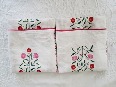 GreenRow Euro Set of 2 White Evelyn Linen Cotton 26x26 Shams Covers