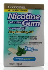 GoodSense Nicotine Gum 2 mg 110 pieces Arctic Mint Flavor FREE SHIPPING 05/2026