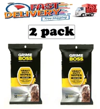 30-Count Surface and Hand Wipes Heavy Duty Cleaning Wipes for Removing 2 pack