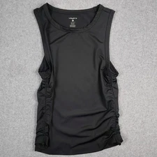 Layer 8 Womens Size Medium Black Tank Ruched Sides