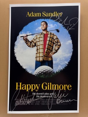 SIGNED HAPPY GILMORE 11x17 Movie Poster COA by 3 of the actors  - Shipped FREE