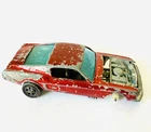 Hot Wheels Redline 1967 Custom Mustang Hong Kong Ford Dark Red Fastback Toy Car