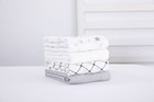 Baby Muslin Swaddle Blanket 70% Bamboo 30% Cotton Receiving Blanket 4 Pc, 47x47