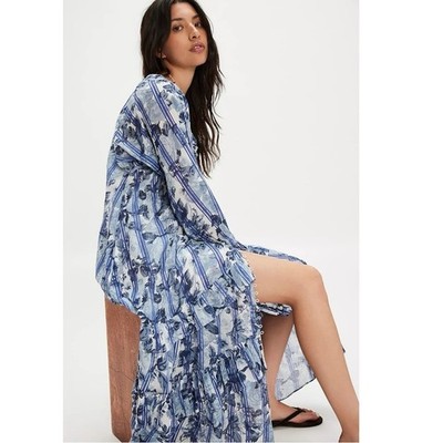 free people blue combo dress Free People Adriel Midi Dress