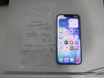 Apple iPhone 14, A2649, 128GB, Blue, UNLOCKED, CRACKED BACK Clean IMEI (VIBRATE)