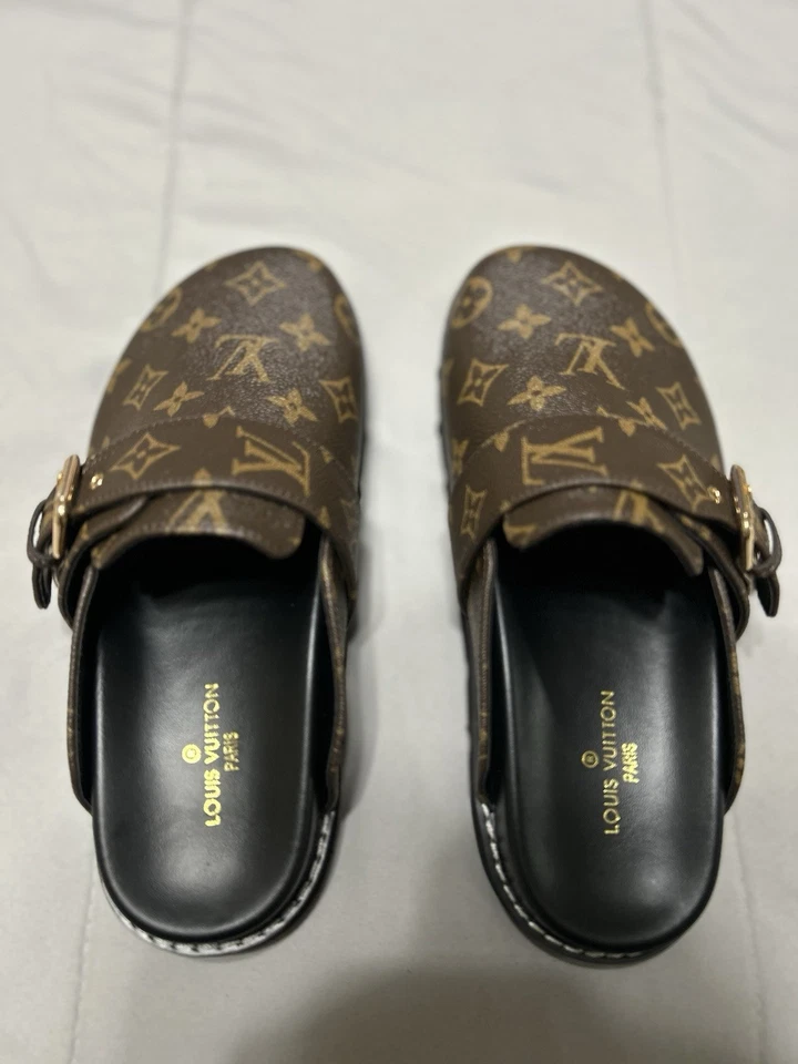 Sandalia Louis Vuitton Comfort marrón para mujer talla 7 EE. UU. = talla 37 UE nueva con caja Foto 3 de 4