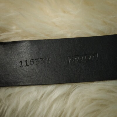 Carlisle Size XS Black Leather Statement Rhinestone Jewel  display picture 3