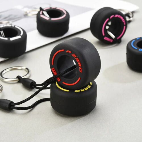 Hot F1 Racing Tire Keychain Car Key Accessories PVC Tire Pendant Bag Charms - Picture 4 of 38