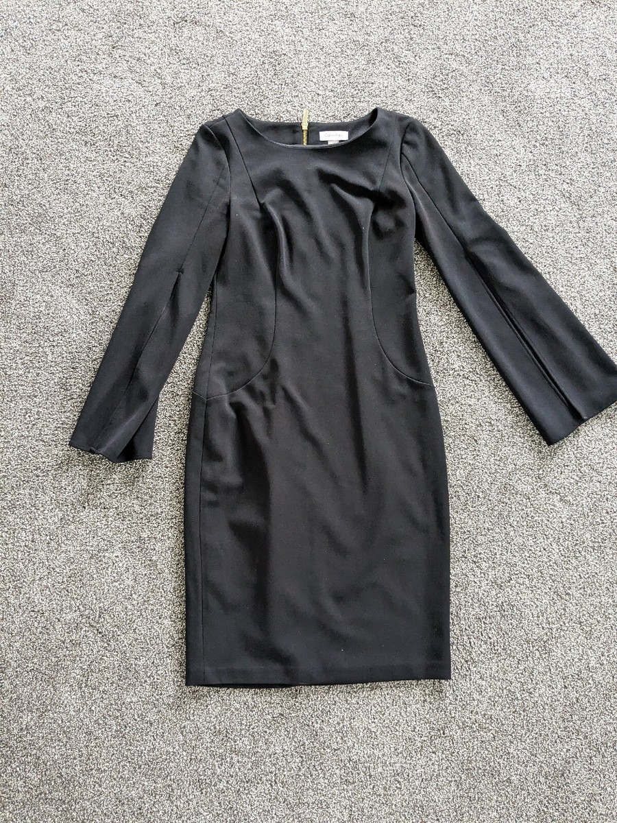 calvin klein long sleeve sheath dress Calvin Klein Dress Size 2 Black Sheath Long Sleeves VGUC