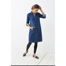 J. Jill Denim Button-Up Shirt Dress Size Small Petite