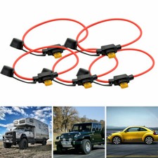 5pcs Inline Fuse Holder 5-30A Standard Blade Fuses Car Power Socket Weatherproof