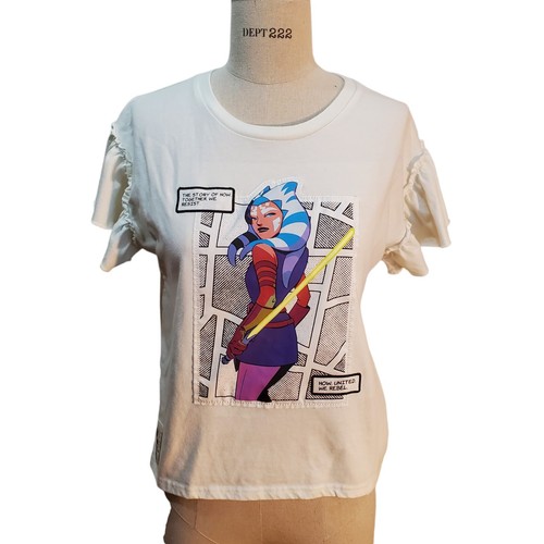 Disney Parks Star Wars Ahsoka Tano Women of the Galaxy Kid's T-Shirt Sz 14 - Imagen 2 de 8