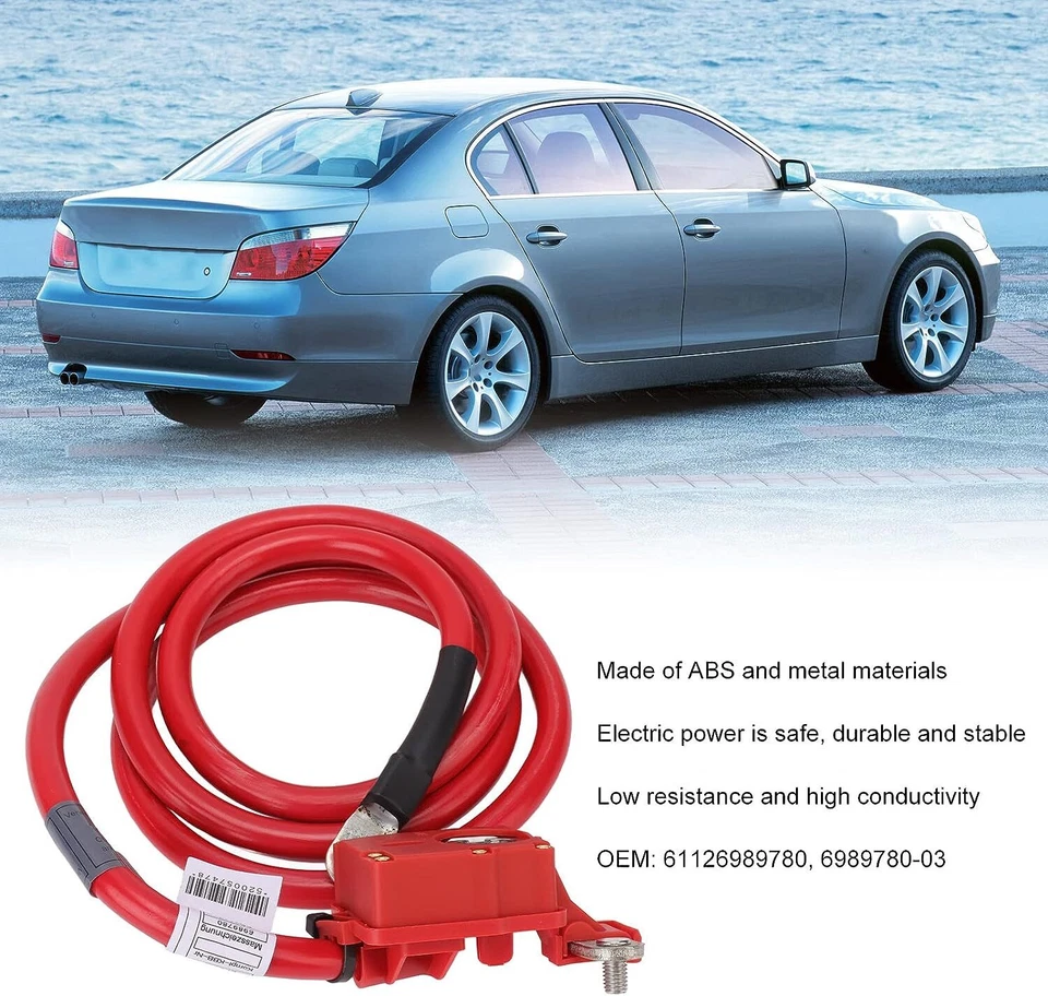 Cable de batería positivo para BMW E60 Serie 5 525i 528i 530i 535i 550i 61126989780 Foto 2 de 4