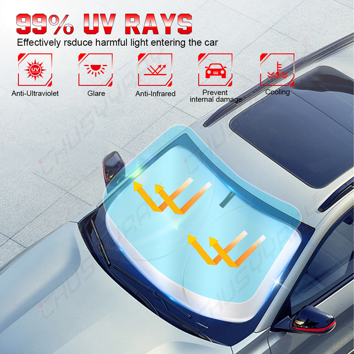 33.46x55.11" For Ford EDGE 2013 Foldable Car Front Window Windshield Sun Shade