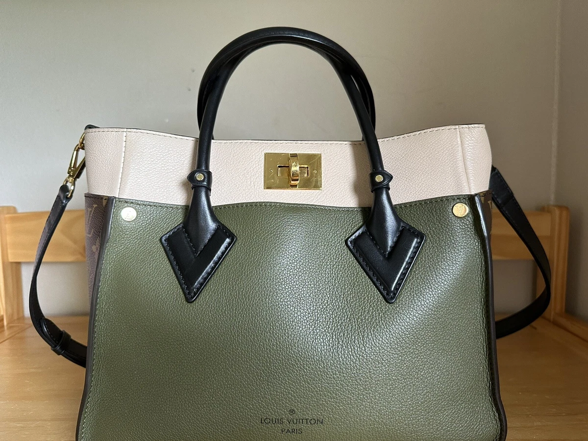 LOUIS VUITTON On My Side MM Laurier Tote bag M55302 Green Pink  