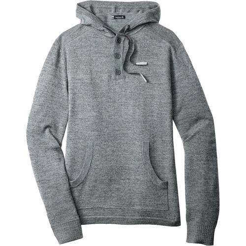 Italian Felted Wool Blend Sweater Jacket With Hood Art