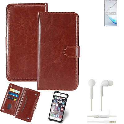 KUNSTLEDER HANDYTASCHE FÜR Samsung Galaxy Note10 5G Exynos + KOPFHÖRER SCHUTZ 