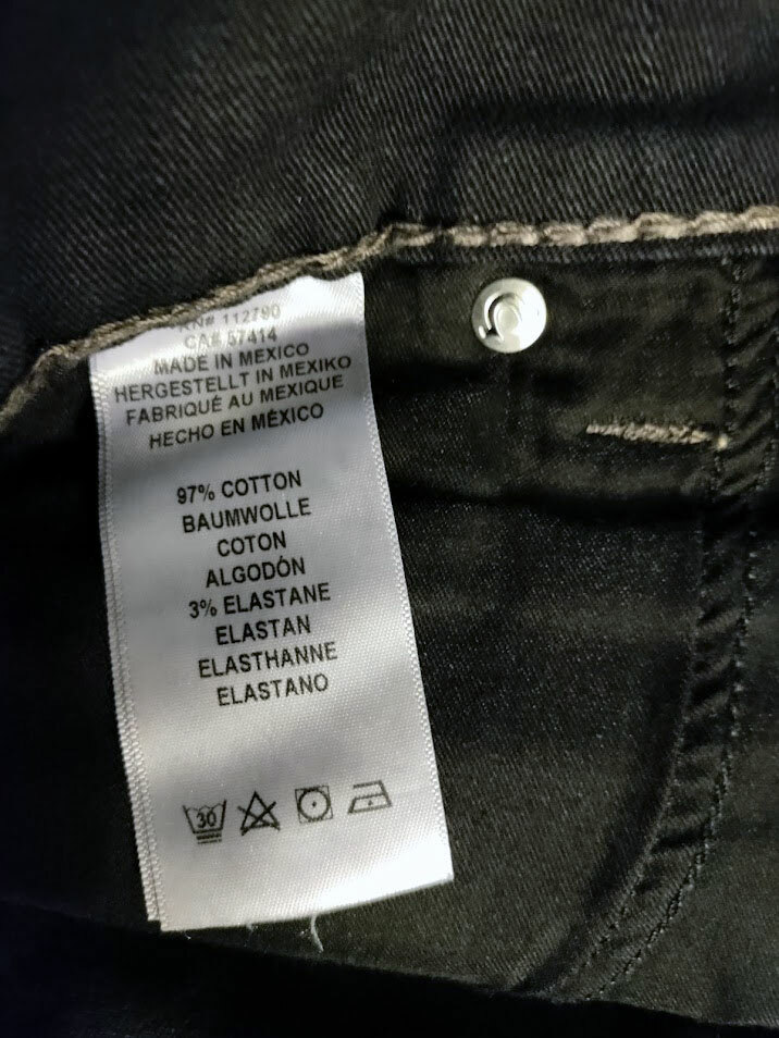 LIMITED TRUE RELIGION ORIGINALS RICKY BIG T FLOP POCKET STRAIGHT JEANS BLACK 40 - Picture 9 of 12