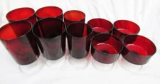 Luminarc Cristal D'Arques Durand choice of ruby red stem glass