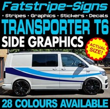 to fit VW TRANSPORTER T6 GRAPHICS STICKERS STRIPES DECALS DAY VAN CAMPER SWB LWB