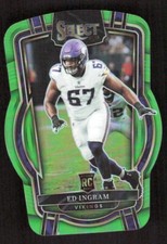 2022 2505A Panini Select Neon Green Prizm Die Cut Ed Ingram 167/299 Minnesota