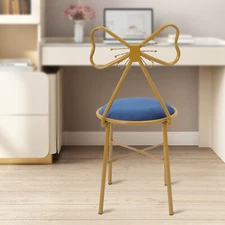 Butterfly Backrest Chair Vanity Stool Dining Velvet Stool Chair Makeup Chair