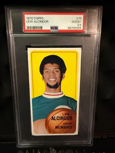 1970 Topps Lew Alcindor 2nd Year PSA 2.5 #75 BUCKS Kareem Abdul Jabbar