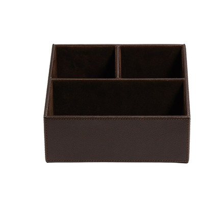 Staples Desk Organizer Faux Leather Brown 2721130 Ebay