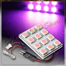 Universal T10 Festoon 12 Smd Led Interior Dome Map Light Bulb Panel - Purple