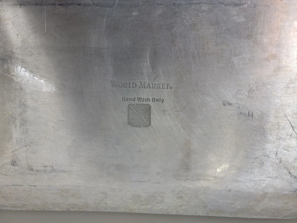 World Market Serving Tray 18x11.5" with Handles, Hammered Sterling Silver - Image 3 of 4