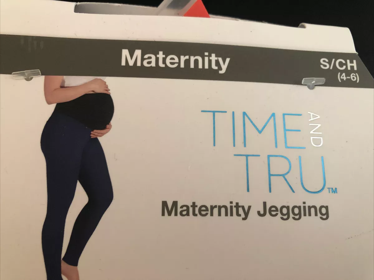 2x Time & Tru (Strtchy Black Maternity Jeggings Leggings Pants) Sz