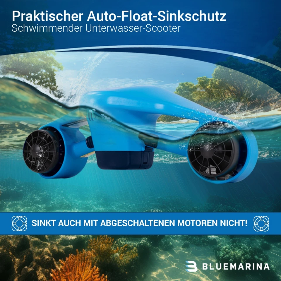 Bluemarina Tauchscooter Unterwasserscooter Aqua Seascooter Unterwasser Tauchjet - Bild 3 von 4