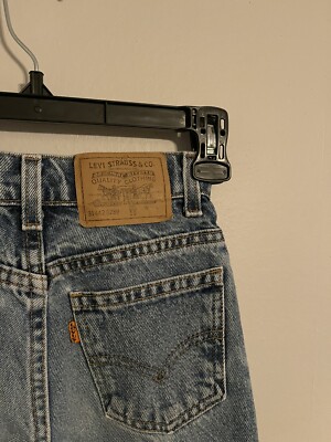 Vintage Levi's 512 31442-0289 Orange Tab Made in USA Denim Jeans