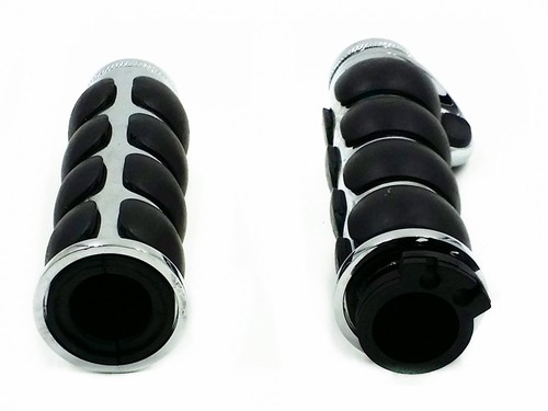 Chrome 1" Hand Grip For Kawasaki Vulcan VN 1500 800 1600 Classic Cruiser Chopper - Picture 5 of 7