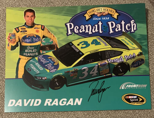 Carte postale patch arachide signée 2013 David Ragan carte postale NASCAR Hero COA - Photo 1 sur 2