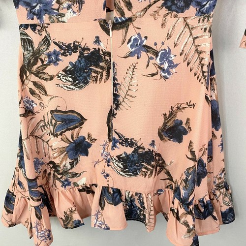 ZC Woman Plunge Floral Dress Pink Size Small - Picture 9 of 12