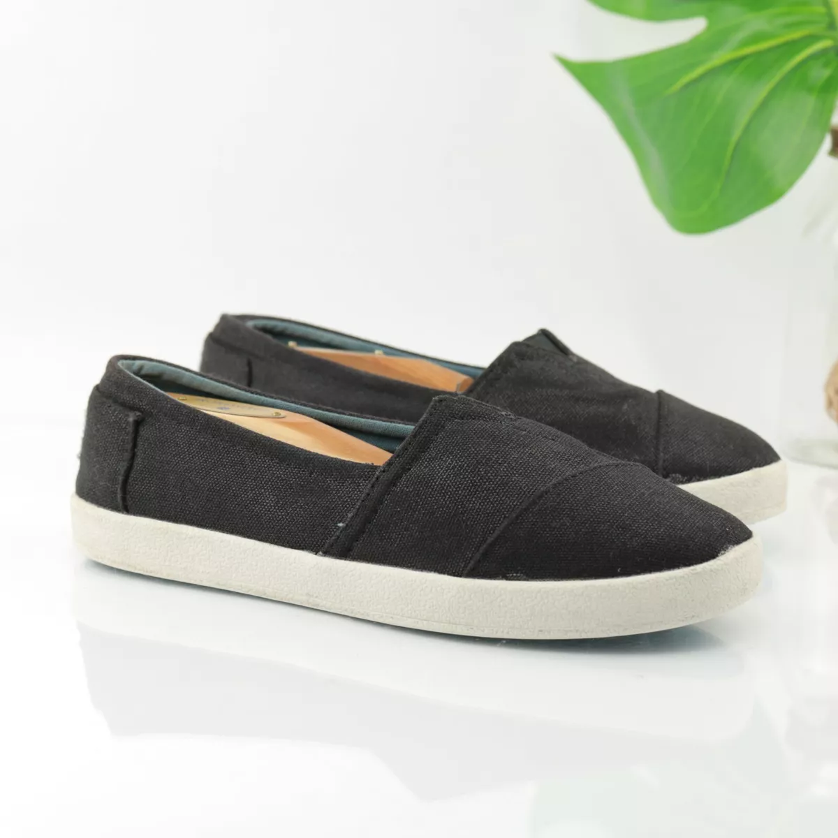 Toms avalon slip on black cheap