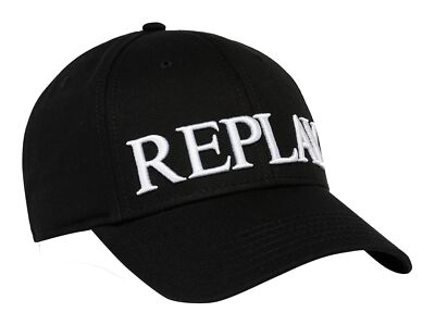 REPLAY Cap Cap Black schwarz weiß Neu