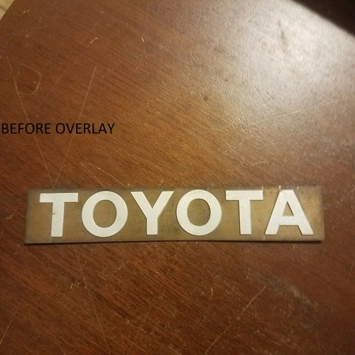 1984 1985 1986 1987 1988 TOYOTA PICKUP 4RUNNER GRILLE EMBLEM OVERLAY STICKER - Picture 3 of 3