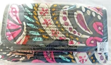 Vera Bradley PAINTED PAISLEY Trimmed Wristlet Wallet Patent trim NWT 
