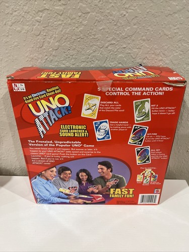 UNO ATTACK! ELECTRONIC CARD GAME 2005 VERSION 100% COMPLETE TESTED WORKS FREE SH - Picture 7 of 18