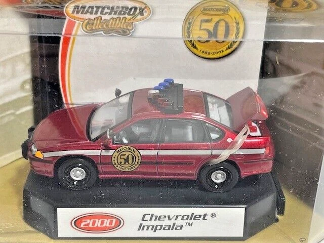 2002 Matchbox Collectibles 50 Years 2000 Chevy Impala Fire Car, NIB, VHTF, 1/64 - Image 2 of 3