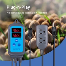 Inkbird Humidity Controller 10A Humidifier Humidistat Mushroom Grow Kit Seedling